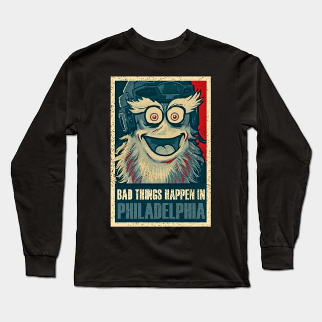 Bad Things Happen in Philadelphia gritty Long Sleeve T-Shirt by salsiant